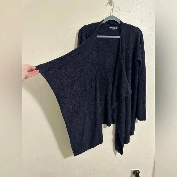 Barefoot Dreams Dark Navy Blue Bamboo Chic Lite Calypso Cardigan Wrap L/XL - Picture 5 of 9
